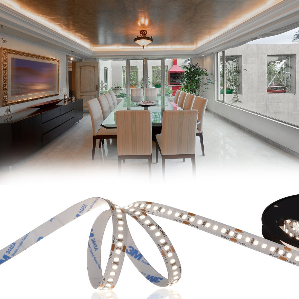 Main image of LED Strip Light 180pcs 2835 LED 10W 2A 24Vdc 10mm 5m IP65 Waterproof 3000K Warm White 4000K Cool White 6500K Cool Daylight | TEKLED 582-032734