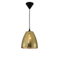 Jupiter Chrome-Gold-Copper Cone Glass Pendant Ceiling Light E27 Fitting