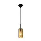 Jupiter Copper-Silver-Gold Cylinder Glass Pendant Ceiling Light E27 Fitting