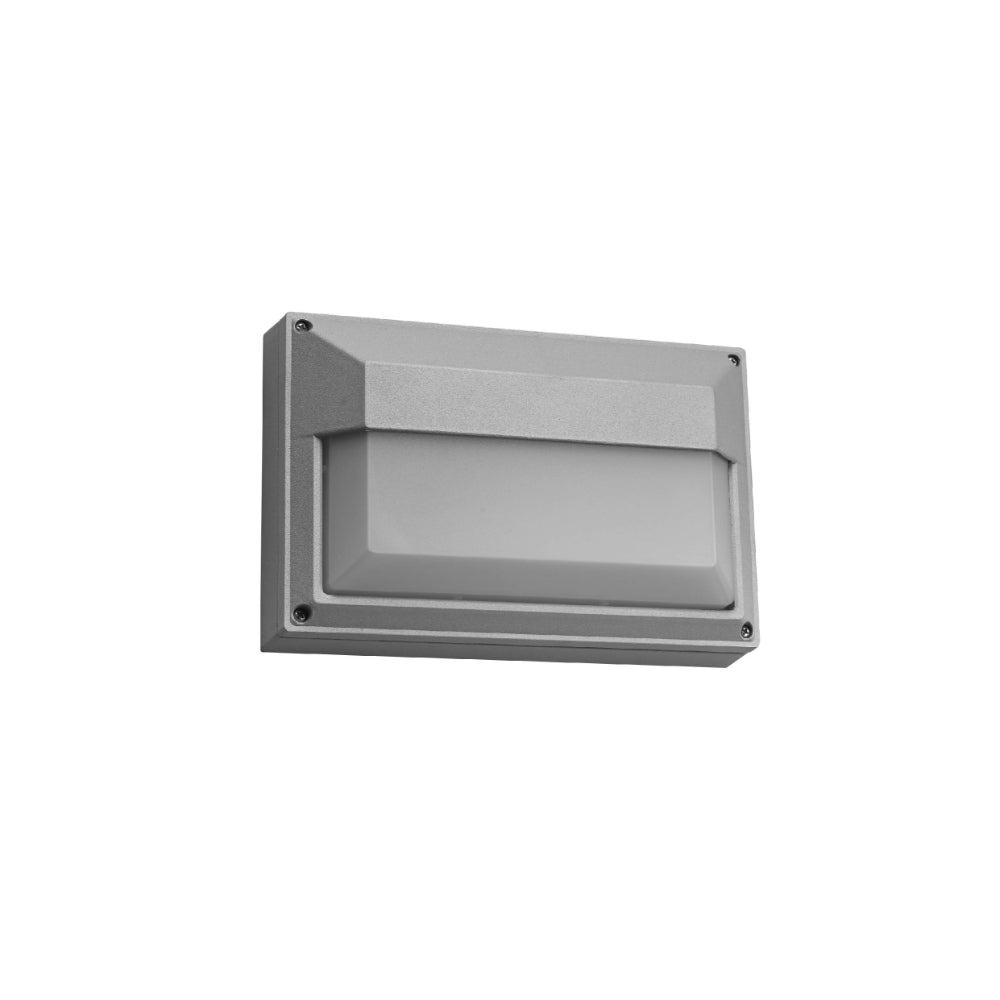 Main image of LED Diecast Aluminium Rectangle Half Wall Lamp 20W Cool White 4000K IP54 Grey | TEKLED 182-03359