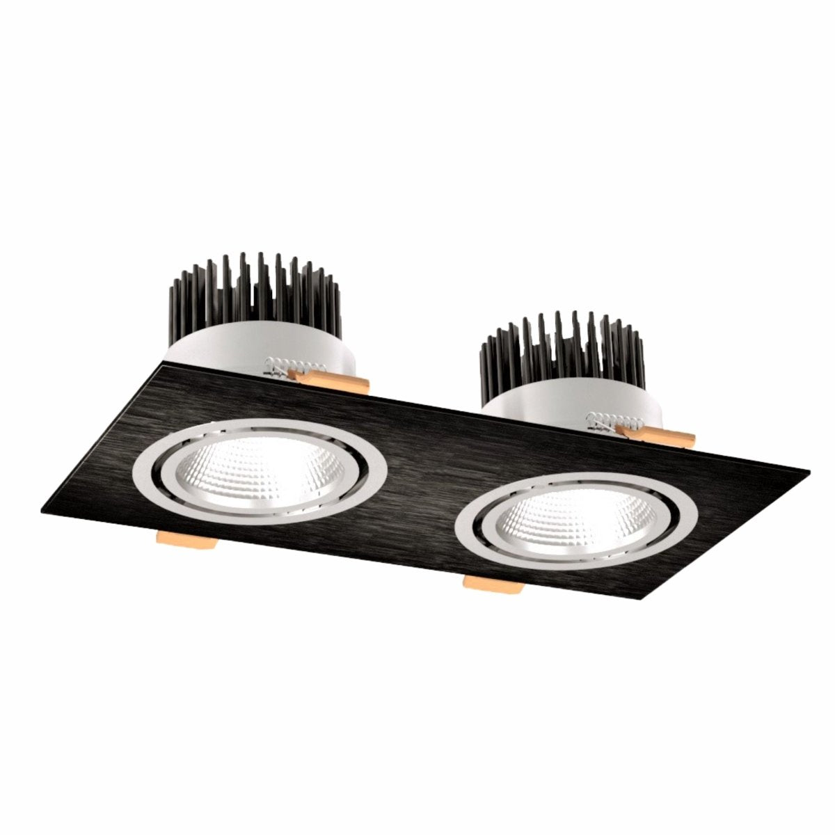 Main image of LED Recessed Downlight 2X5W Cool White 4000K Black IP20 | TEKLED 165-0332792