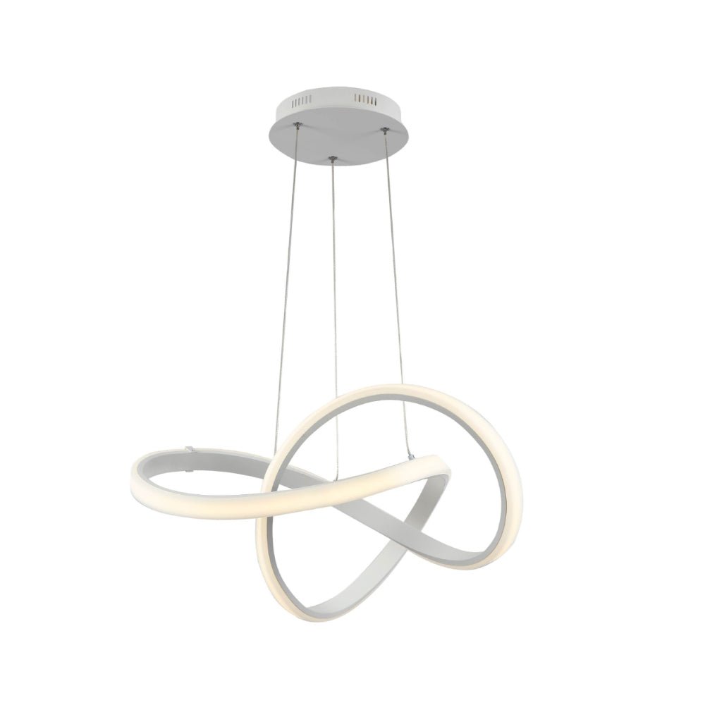 Main image of LED Triple Loop White Finishing 46W 4000K Natural Cool White Modern Contemporary Nordic Scandinavian Pendant Ceiling Light | TEKLED 158-19810