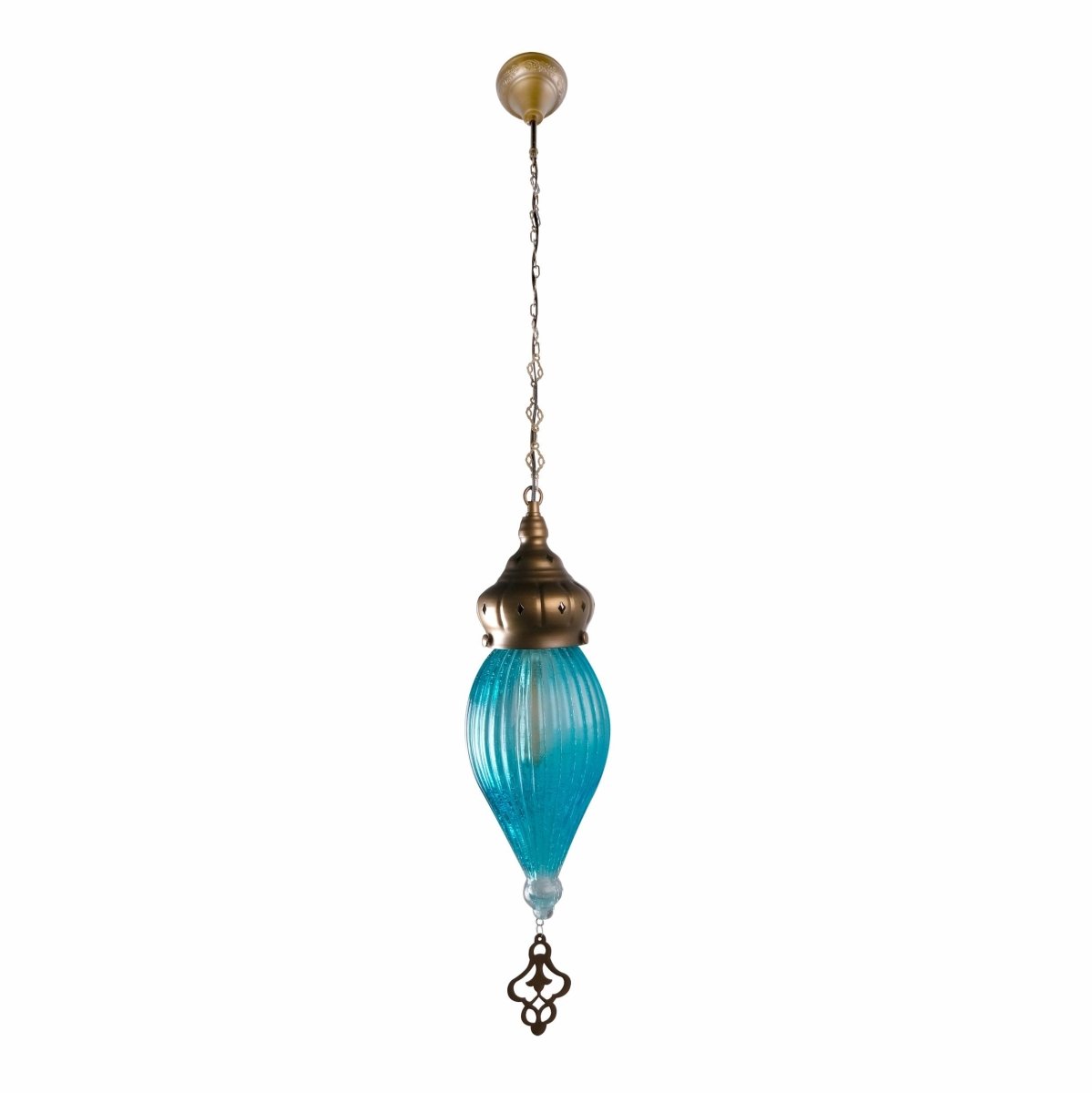 Moroccan Style Antique Brass Glass Oriental Ceiling Pendant Light E27