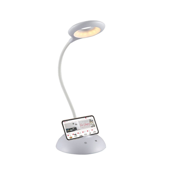 Main image of Ringo White Rechargable Desk Light 5 Dimmable and Colour Modes | TEKLED 130-03600