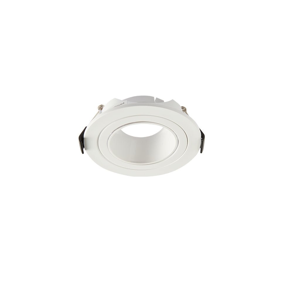 Main image of Round Polycarbonate Tilt Recessed Downlight GU10 White  164-03021