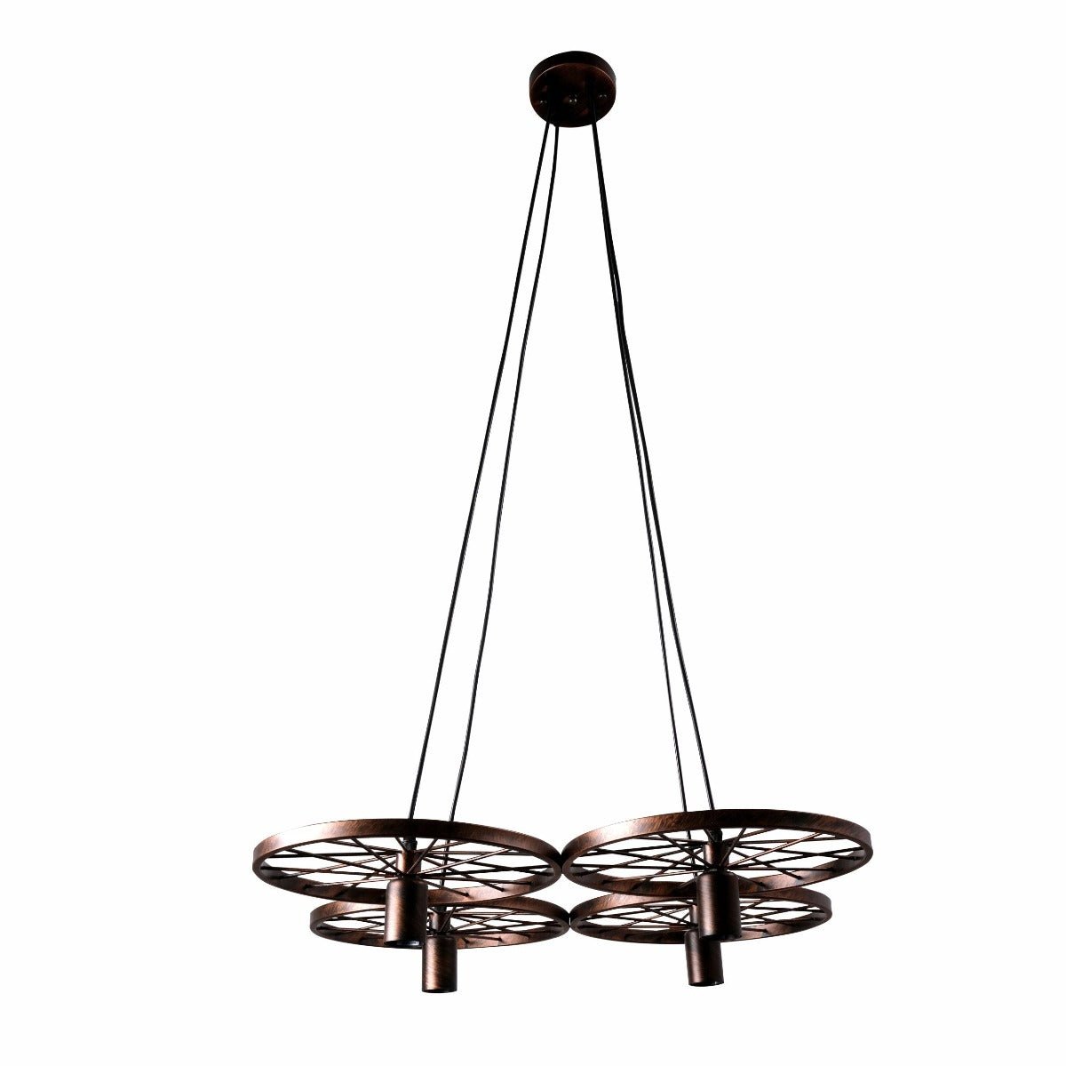 Vintage Industrial Wagon Wheel Chandelier Pendant Ceiling Light E27