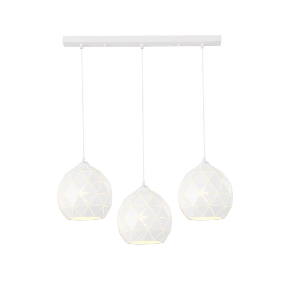 Triangle Pattern Metal Laser Cut Dome Kitchen Island Pendant Ceiling Light