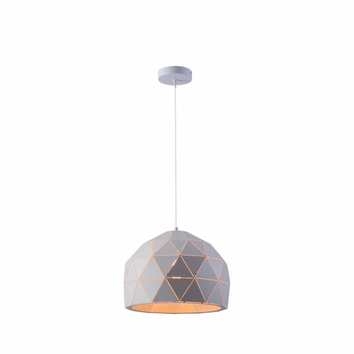 Main image of White Metal Laser Cut Dome Pendant Ceiling Light Large with E27 | TEKLED 150-18114