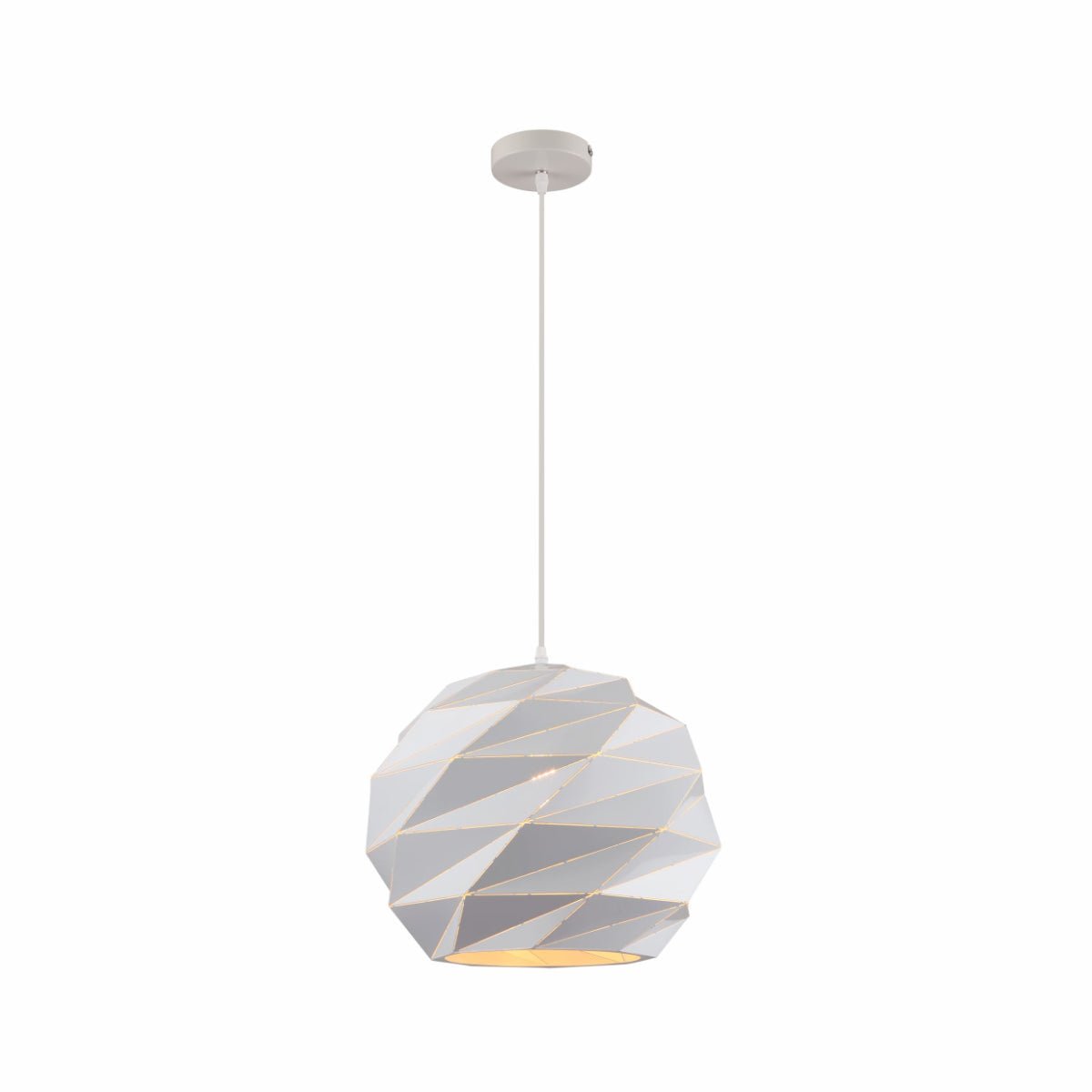 Main image of White Metal Laser Cut Globe Pendant Ceiling Light XLarge with E27 | TEKLED 150-18156