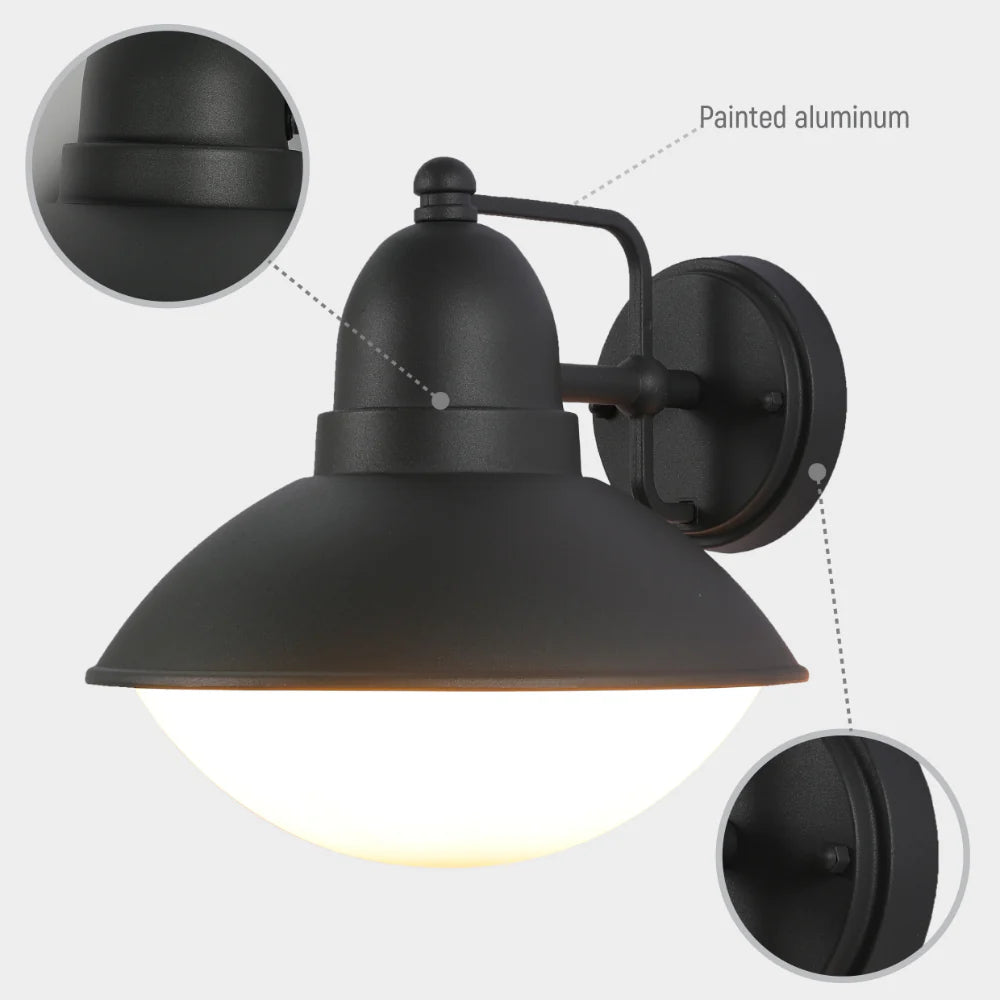 Marcel Outdoor Lantern Wall Light E27 Dark Grey