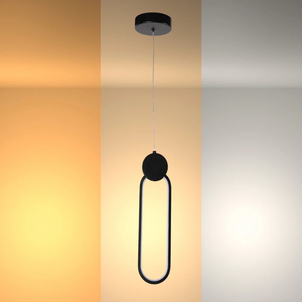 Mavey Modern Nordic Bedside LED Pendant Light Black CCT Changeble