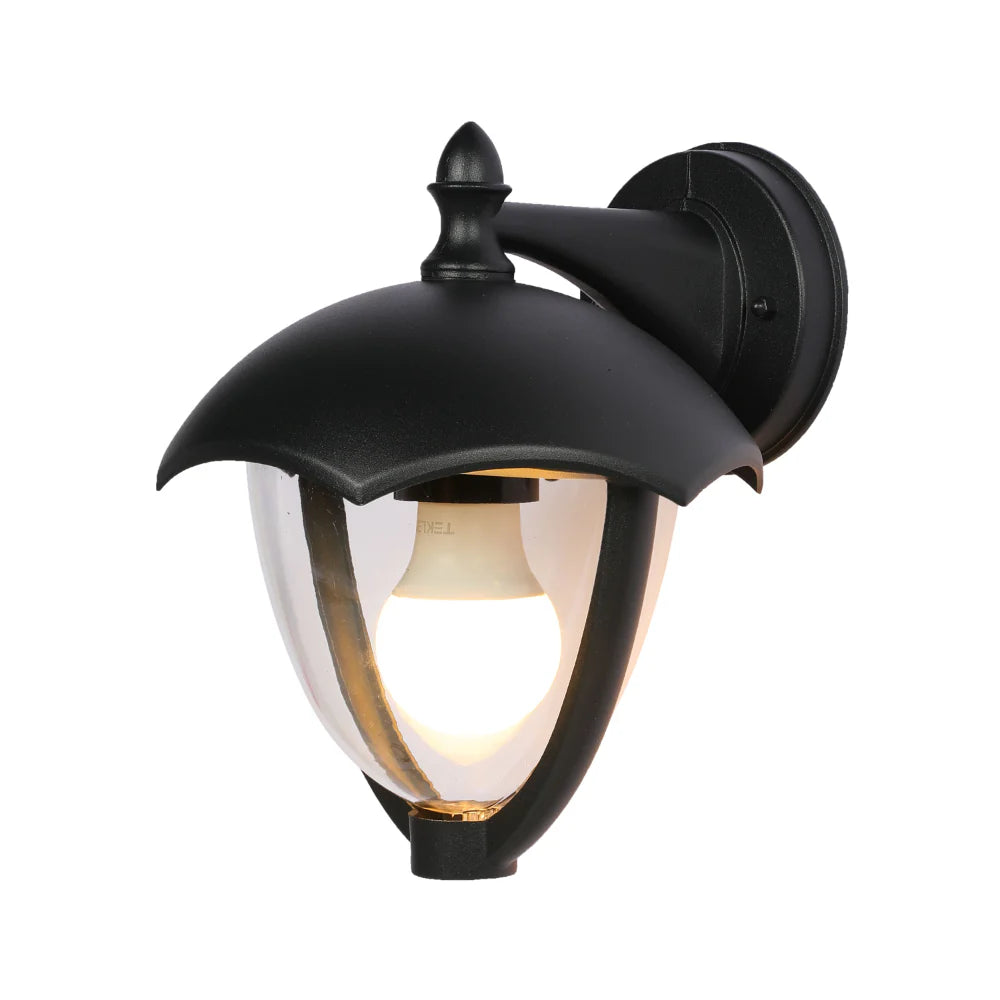 Megan Outdoor Lantern Wall Light E27 Black