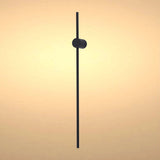 Minimalist Rod Wall Light in Black or Gold with Integrated LED