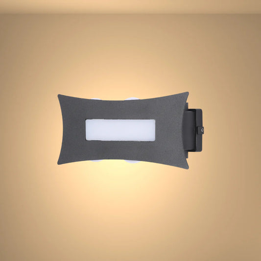 Modern Decorative Up Down LED Wall Light Black 4000K 12W
