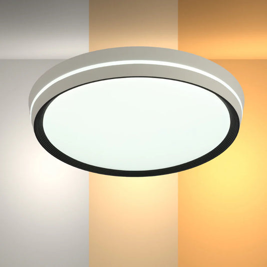 Modern Flush Mount Ceiling Light with Decorative Ring Accent