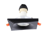 Square Recessed GU10 Downlight - 94mm, Dimmable, Aluminium Frame
