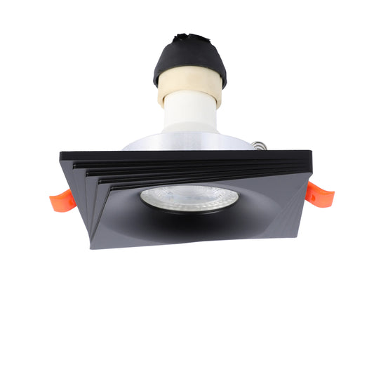 Square Recessed GU10 Downlight - 94mm, Dimmable, Aluminium Frame