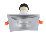 Square Recessed GU10 Downlight - 94mm, Dimmable, Aluminium Frame