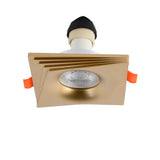 Square Recessed GU10 Downlight - 94mm, Dimmable, Aluminium Frame