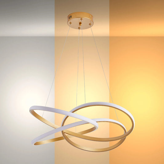 Modern LED Pendant Lights Interlocking Rings, Wave & Tiered Designs