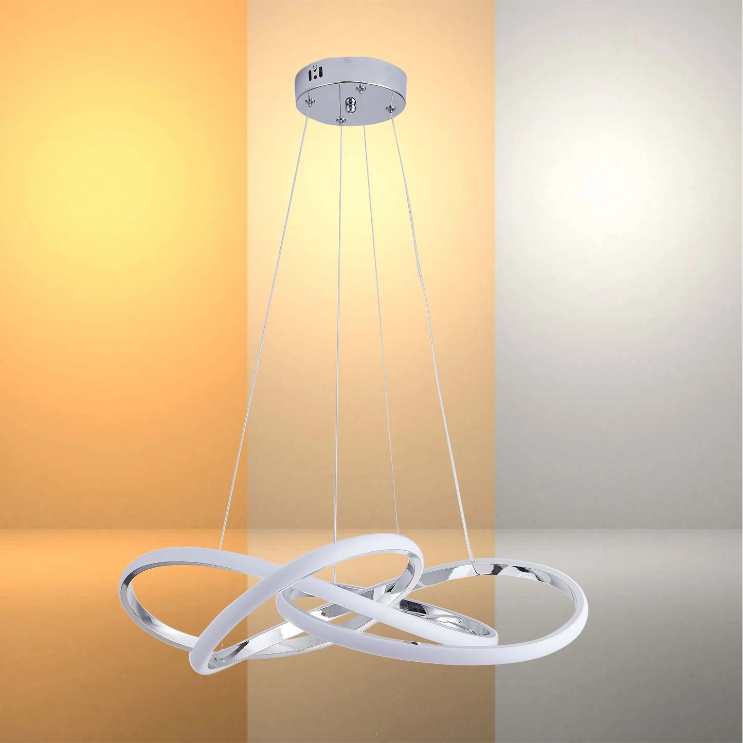 Modern LED Pendant Lights – Interlocking Rings, Wave & Tiered Designs