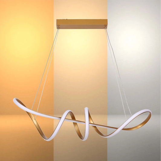 Modern LED Pendant Lights – Interlocking Rings, Wave & Tiered Designs