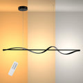 Modern Sleek Infinity Wave LED Pendant Light