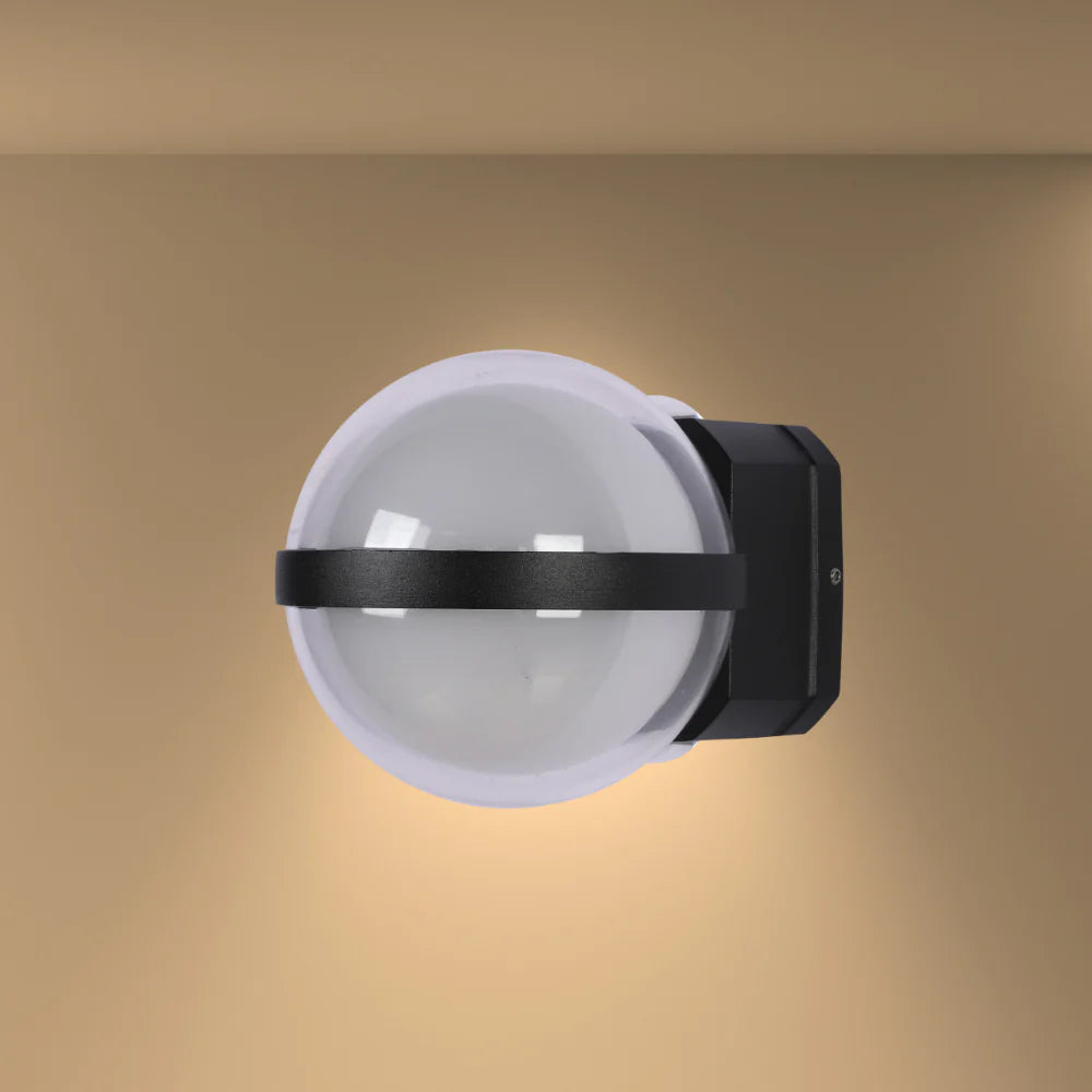 Modern Triple-source Up Down Decorative and Ball LED Wall Light Black 4000K 12W