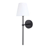 Modern Wall Light with White Fabric Shade – E27 Fitting, 540mm Height, Dimmable