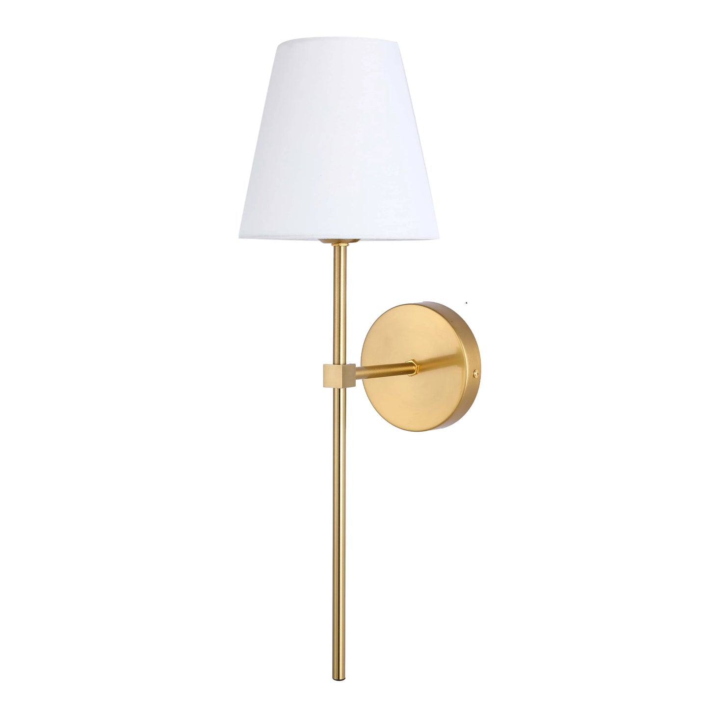 Modern Wall Light with White Fabric Shade – E27 Fitting, 540mm Height, Dimmable