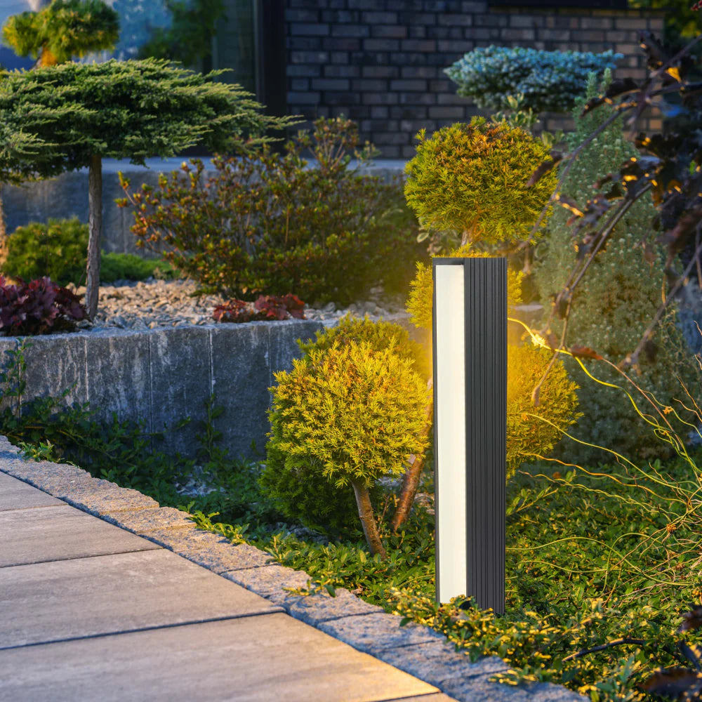 Monolith LED Outdoor Pathway Bollard Lawn Light 20W 4000K