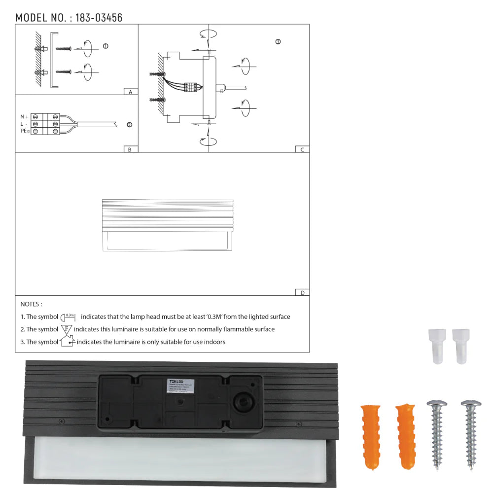 Monolith LED Outdoor Wall Light 20W 3000K