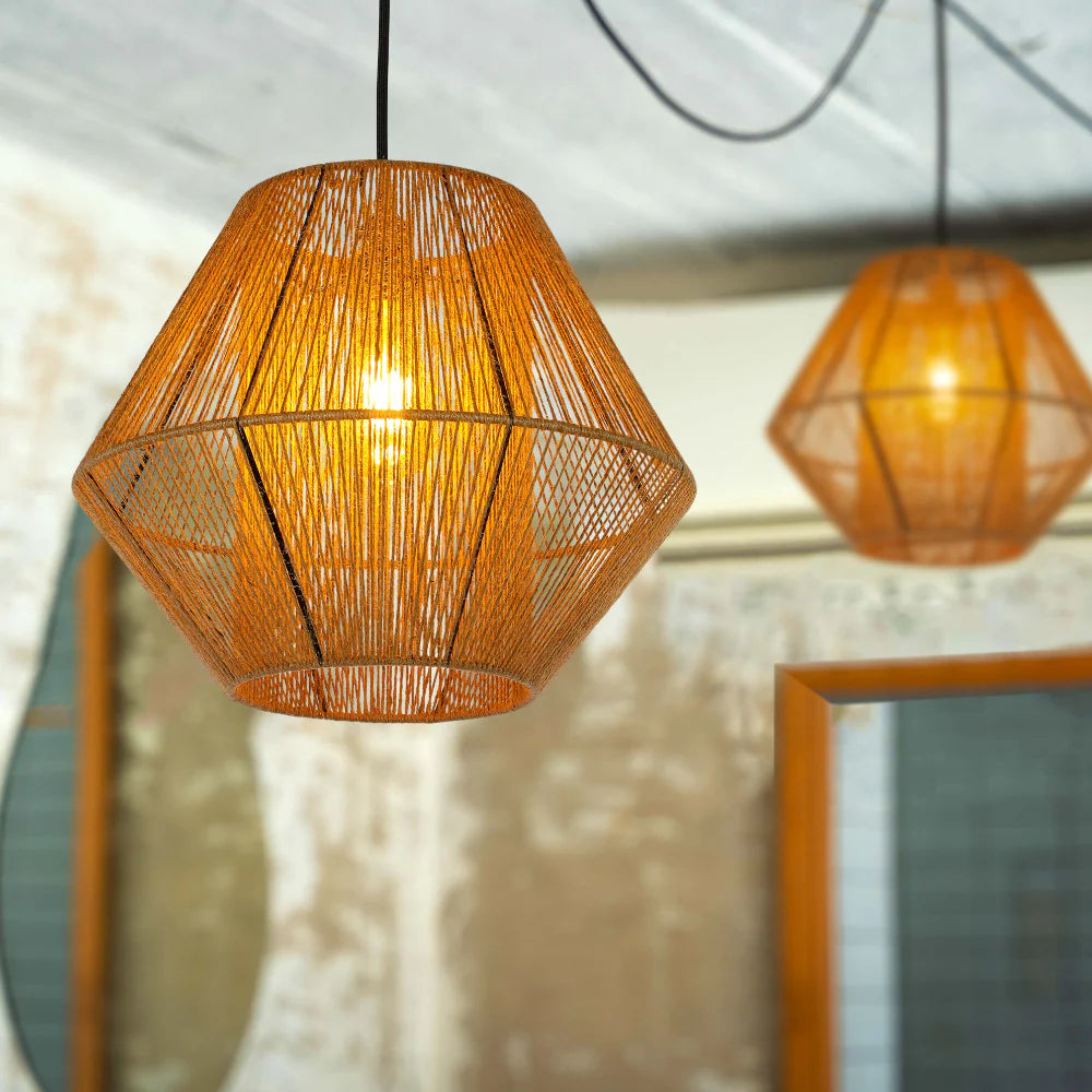 Interior application of Natural Jute Light Shade Pendant Ceiling Light | TEKLED 150-18206