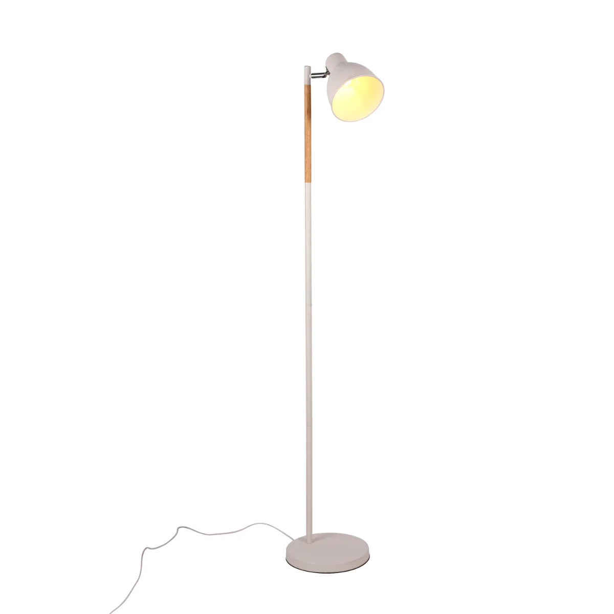 Main image of Nordic Floor Lamp with Wood Accent - E27