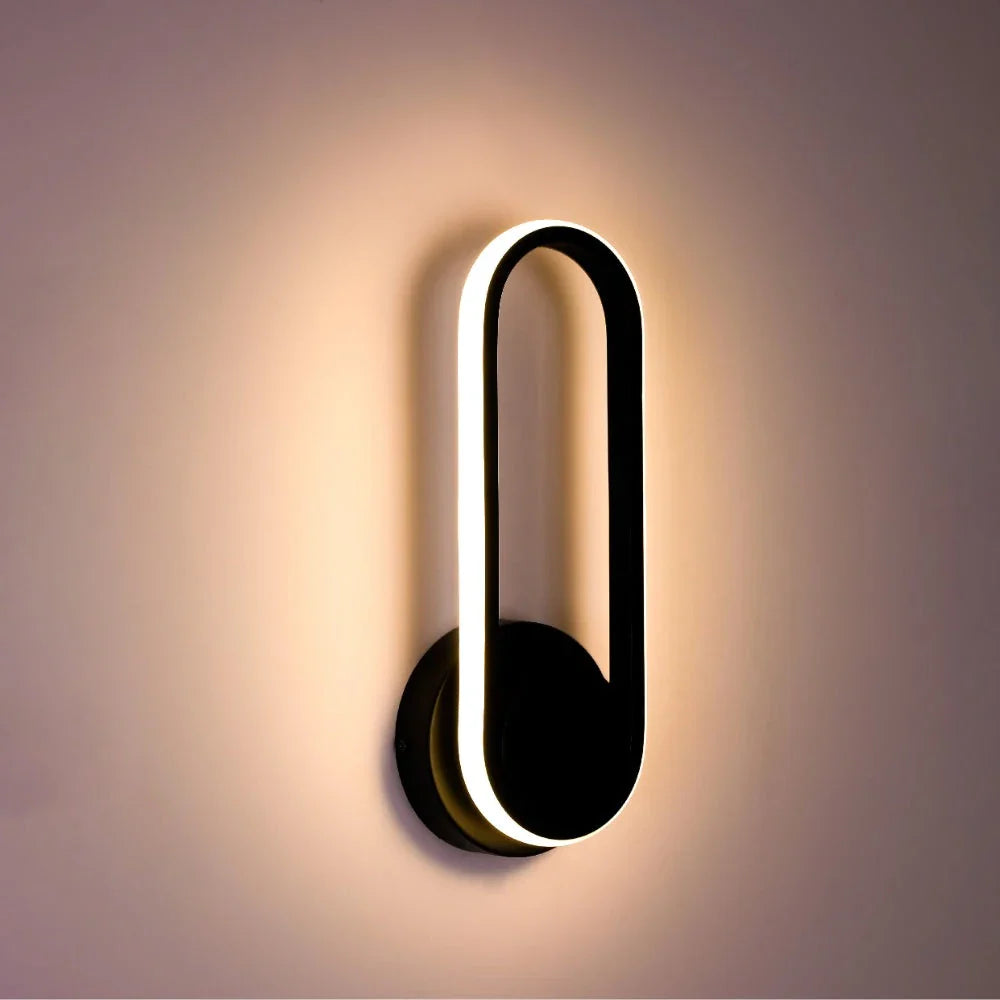 Orbit Ellipse Ambient LED Cool White Wall Sconce Black