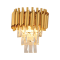 Orbit Glow Design 3 Tiered Crystal Wall Sconce Light Black Gold