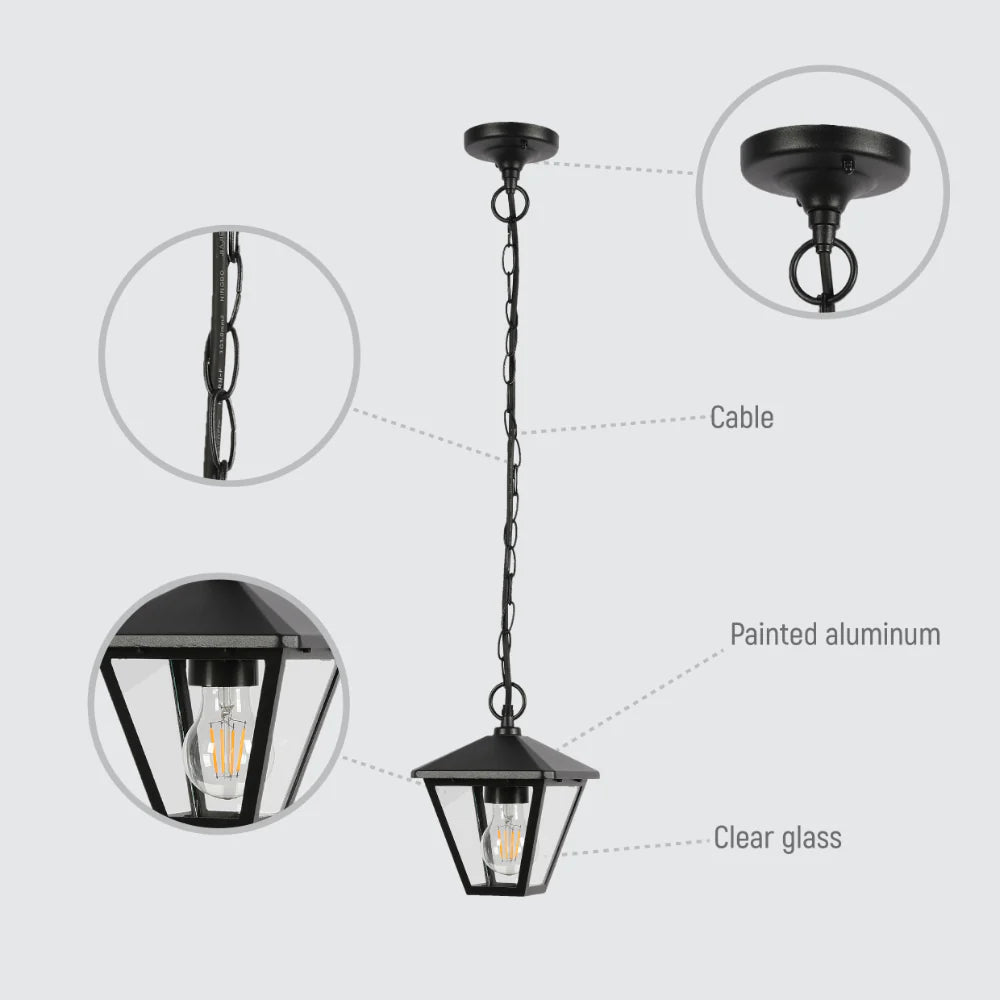 Paravento Outdoor Pendant Lamp E27 Black