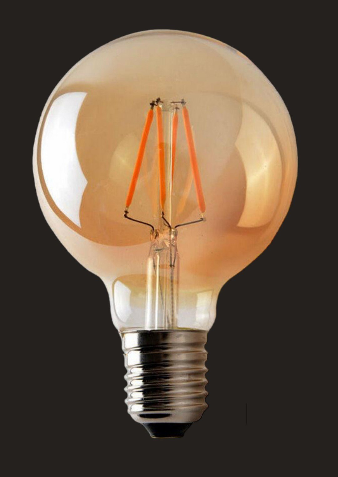 BULB LED G95 4W E27 2400K 410LM 85-265V AMBER(TEKLED)