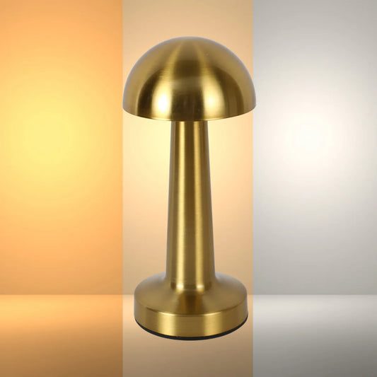 Main image of Rechargeable Steel Mushroom Table Lamp 130-03750