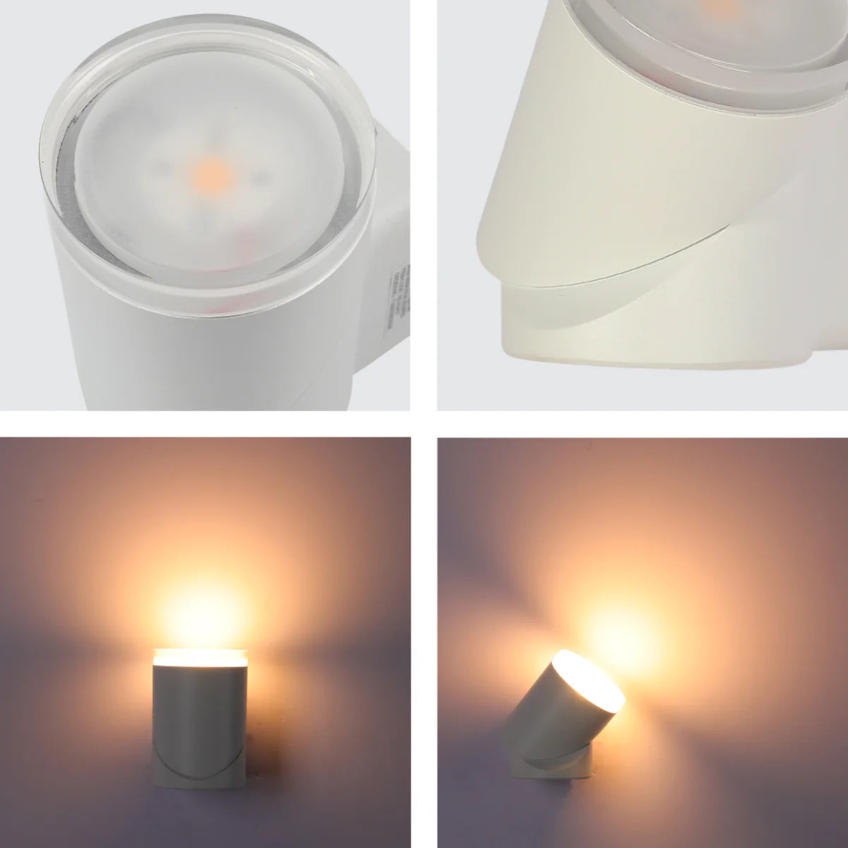Rotatable Cylinders  Outdoor LED Wall Light White 3000K Wide Beam