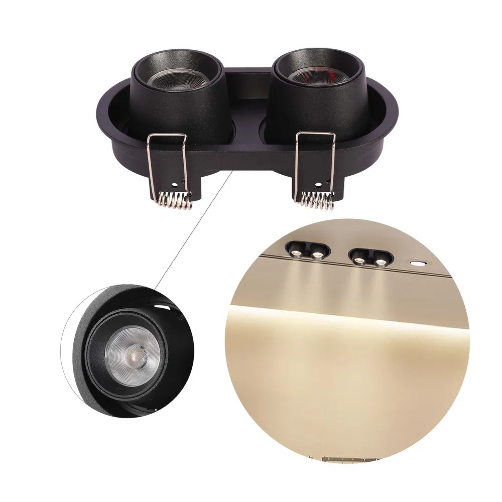 Close shot of the Sentinel Adjustable Gimbal Recessed LED Downlight-143-03412