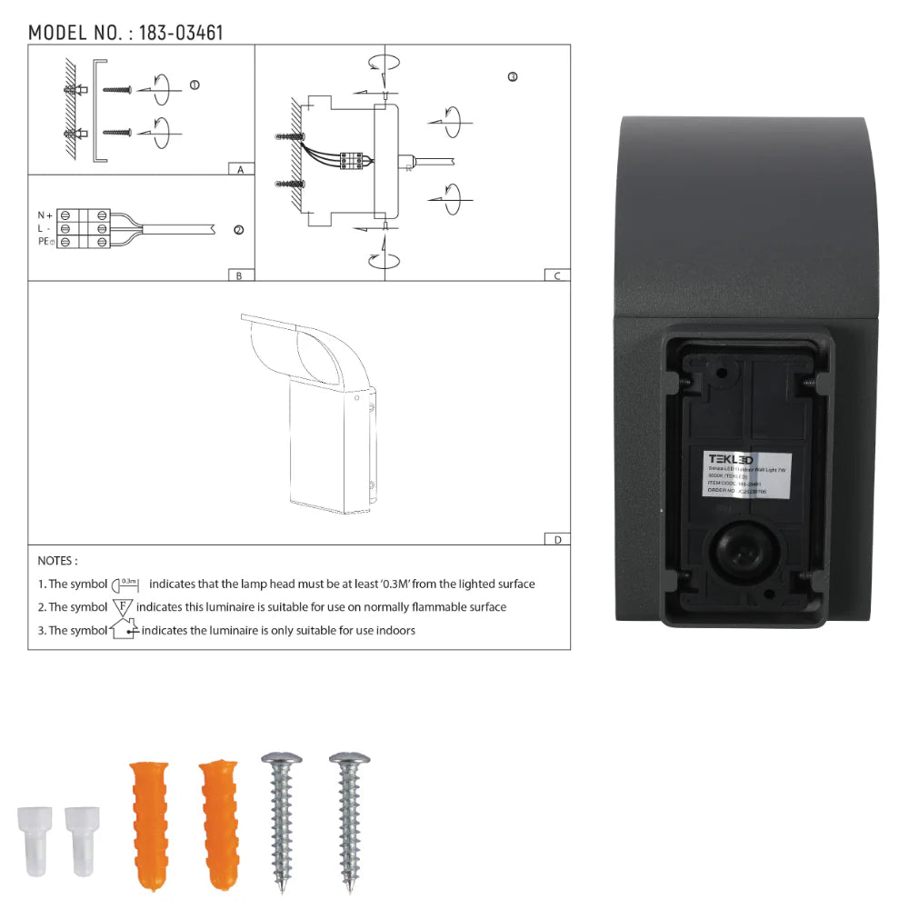 Senza LED Outdoor Wall Light 7W 3000K