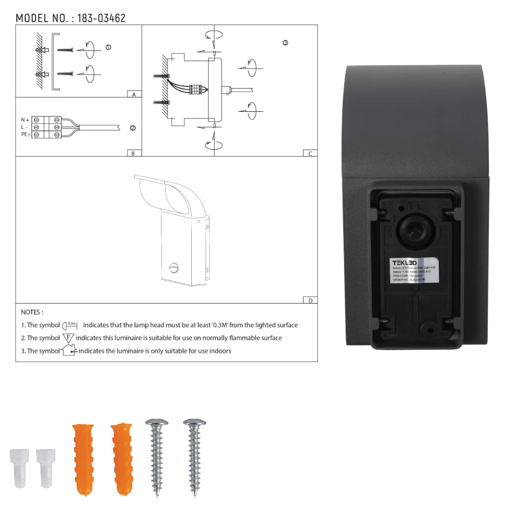 Senza LED Outdoor Wall Light 7W 3000K