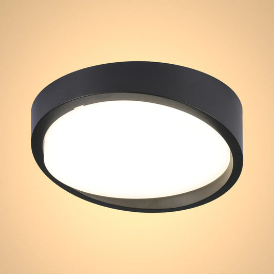 Sleek LED Bulkhead Light IP65 Ceiling Wall Interior Exterior 18W 4000K Black