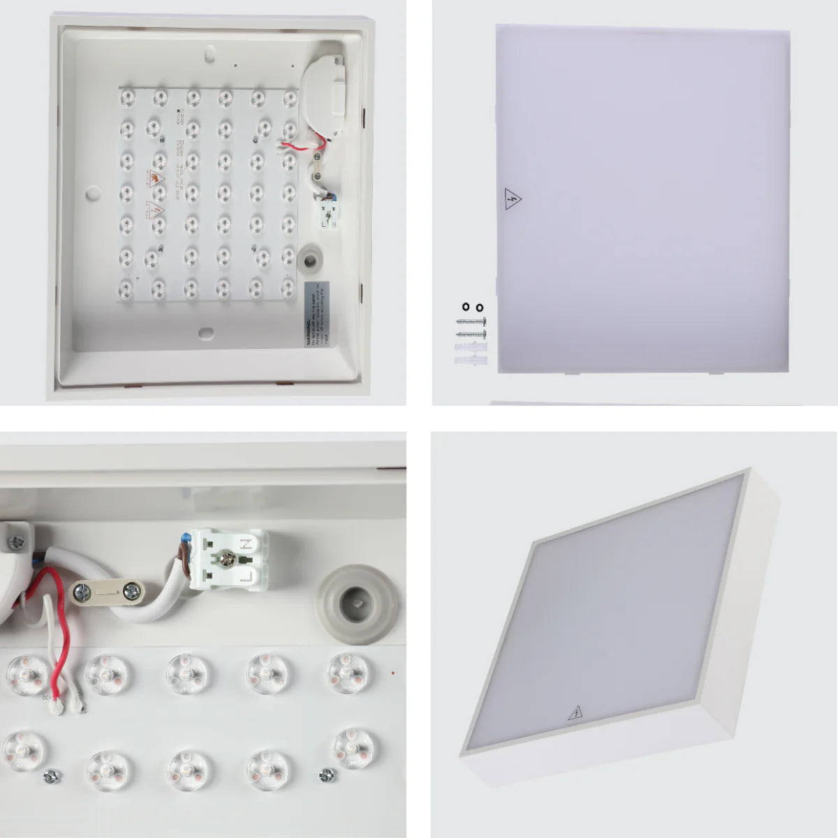 Close shots of Sleek LED Bulkhead Light IP65 Ceiling Wall Interior Exterior 24W 4000K White 181-15362