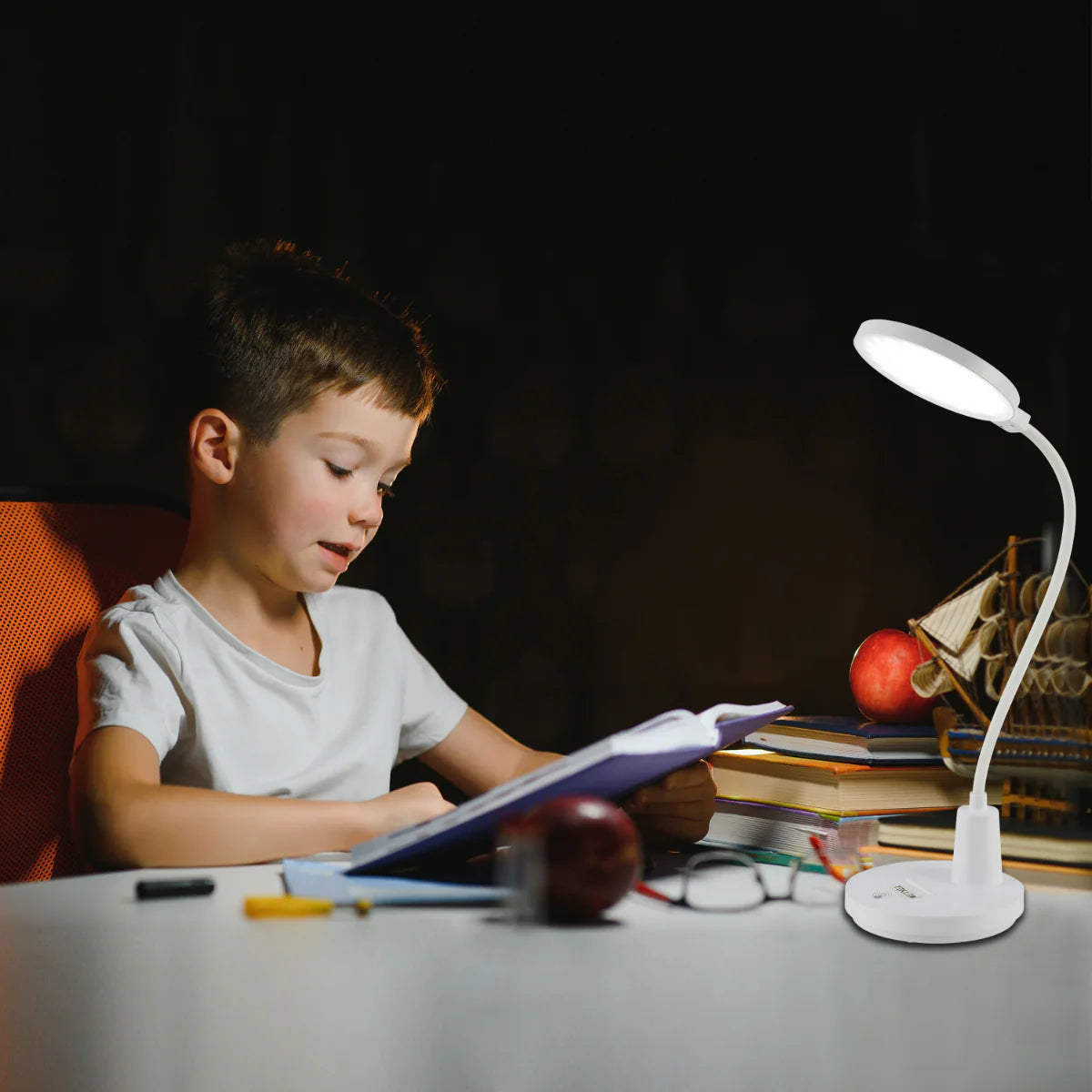 Where to use Sleek Rechargeable Gooseneck LED Desk Lamp 130-03759