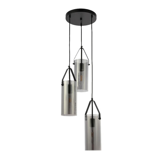 Smoky Glass Chandelier - Linear & Round Variants Adjustable Drop