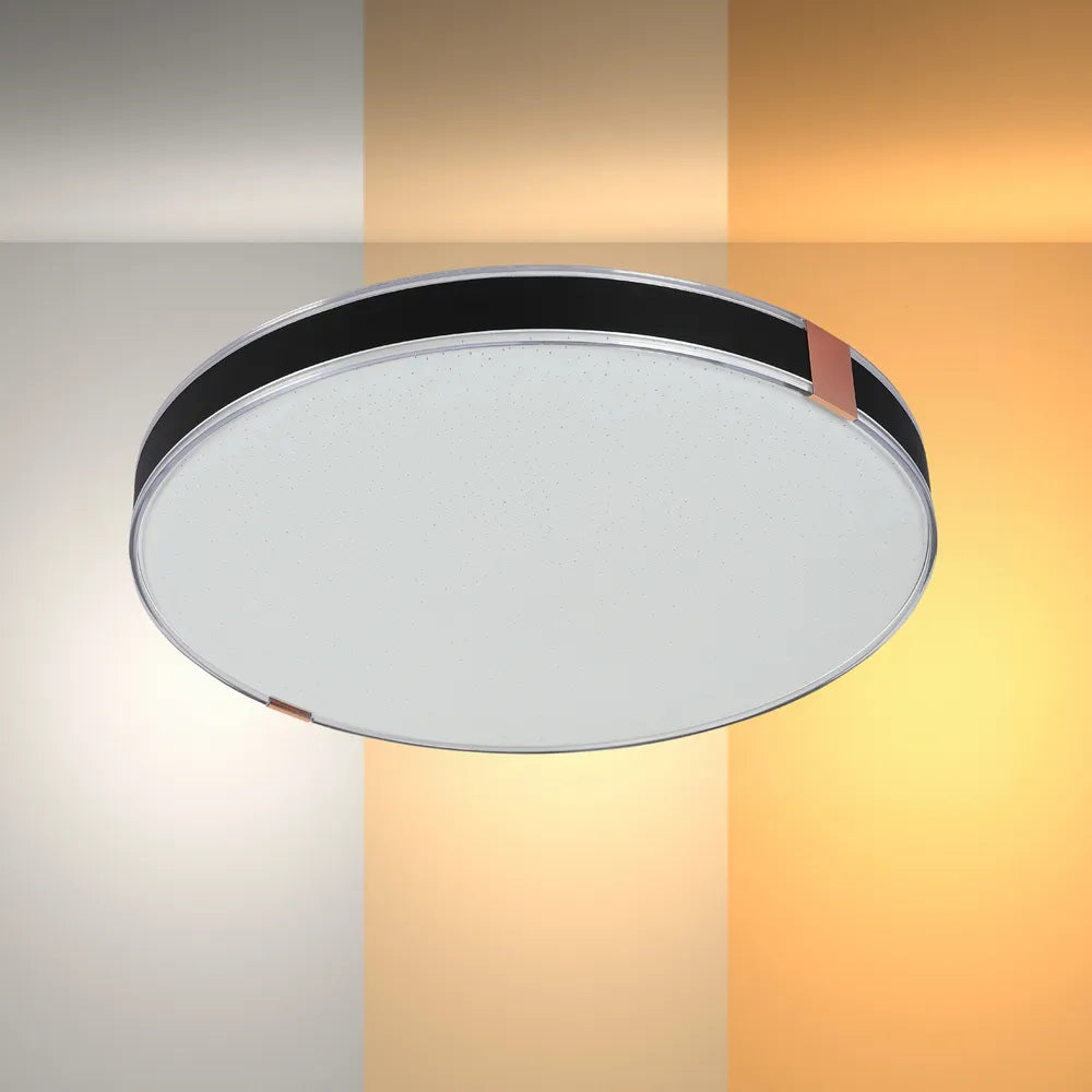 LED Flush Ceiling Light TEKLED Sparkling LED Flush Ceiling Light Black D500 6000K/4000K/3000K 42Wx2(TEKLED)--165-16032