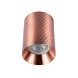 Spiral Textured Recessed Downlight - GU10, Dimmable, Aluminium
