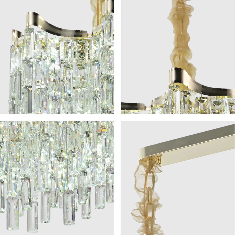 Details of Star Crystal Chandelier Ceiling Light | TEKLED 159-18084